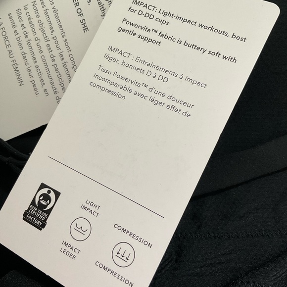 NWT Athleta Elation V-Neck Crop D-DD in Black - Picture 9 of 11